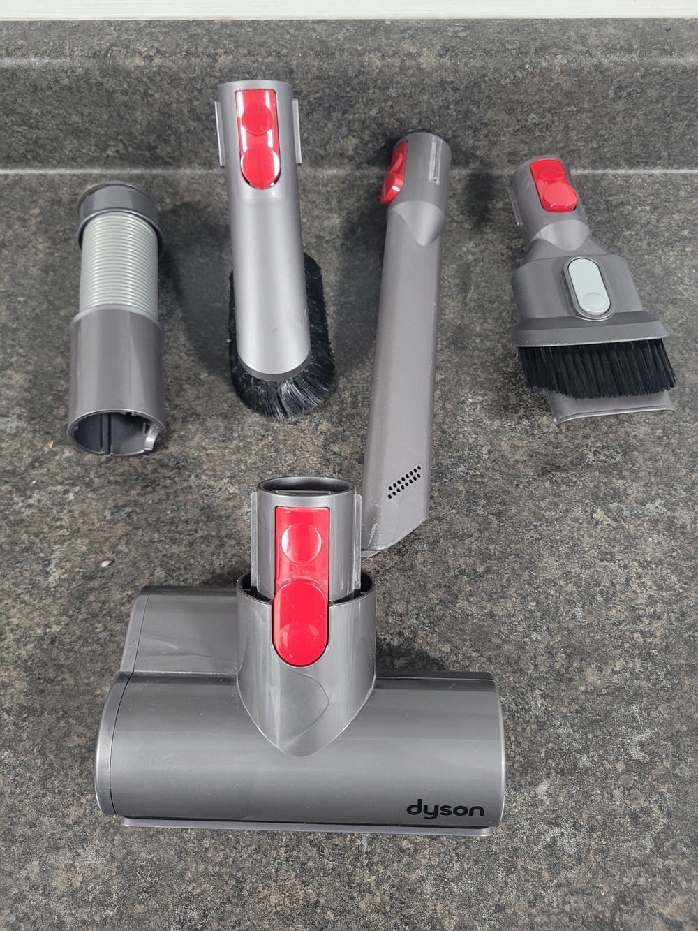 Dyson Grey and Red Vacuum Tool Attachment Set( 5 Pieces) V7 V8 V10 V11